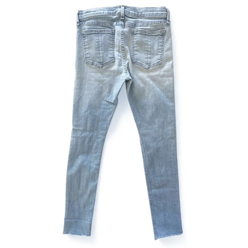 Rag & Bone Light Wash Skinny Jeans Rae Hem Distressed Size 28 - Picture 2 of 14